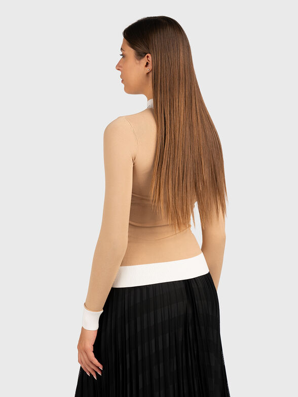 Viscose blend sweater with logo embroidery - 3