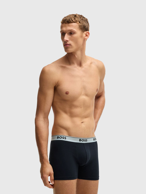 Set of three cotton boxers with logo - 5