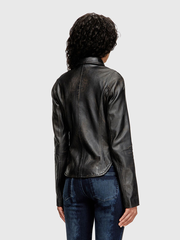 L-EGRAD leather jacket with classic collar - 3