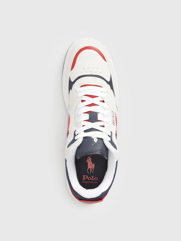 Suede sneakers with multicoloured details - 4
