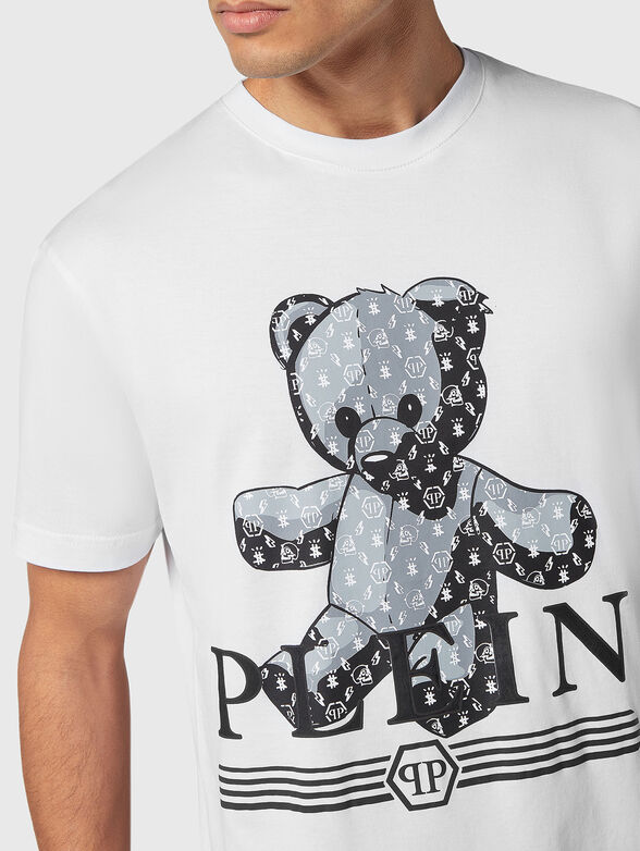 TATTOO print black T-shirt  - 4