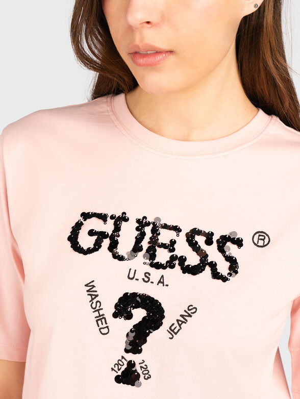 Black T-shirt with sequins - 4