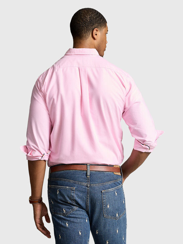 Cotton shirt with logo embroidery - 3