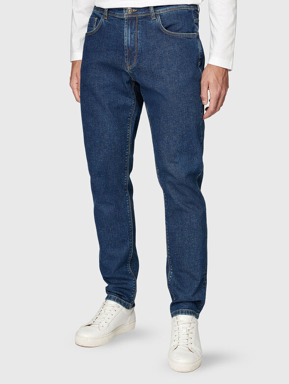 Slim jeans with logo patch - 1