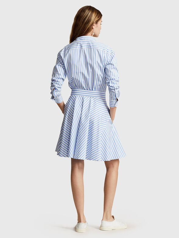 Belted dress in cotton  - 2