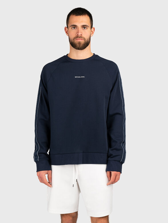 Black sweatshirt with logo details - 1