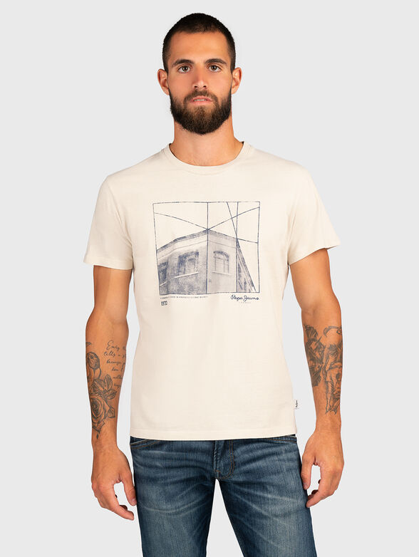 Cotton T-shirt with art print - 1