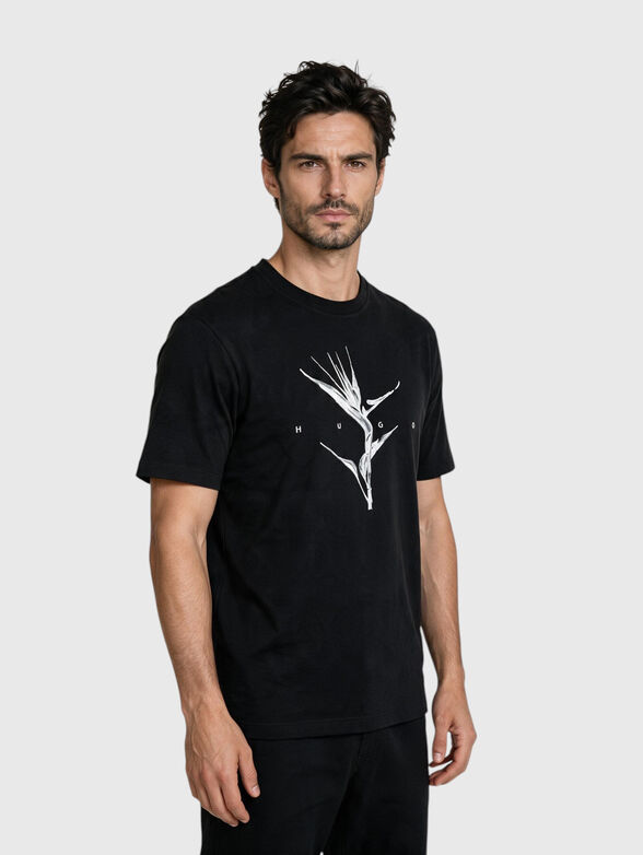 Black cotton T-shirt - 1