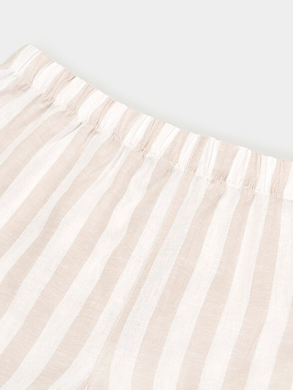 Bottom of linen blend pajamas - 4