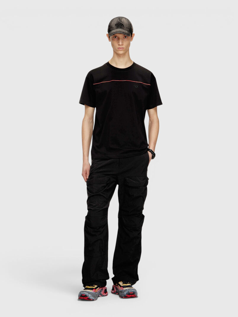 Black cotton t-shirt - 3