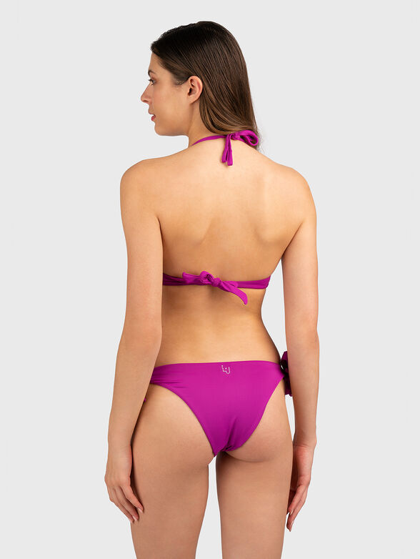 Fuxia bikini bottom with ties - 2