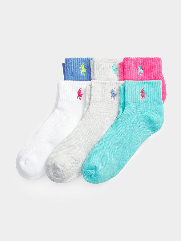 Set of six pairs of multicolored socks - 1