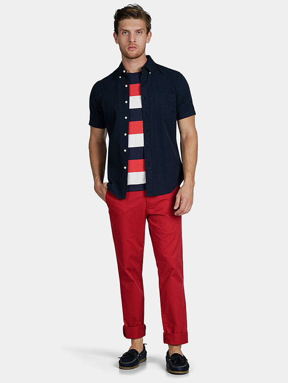 Short-sleeved shirt in navy blue - 4