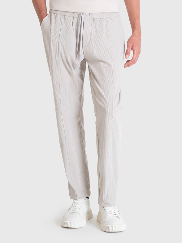 Corduroy trousers with elasticated waist - 1