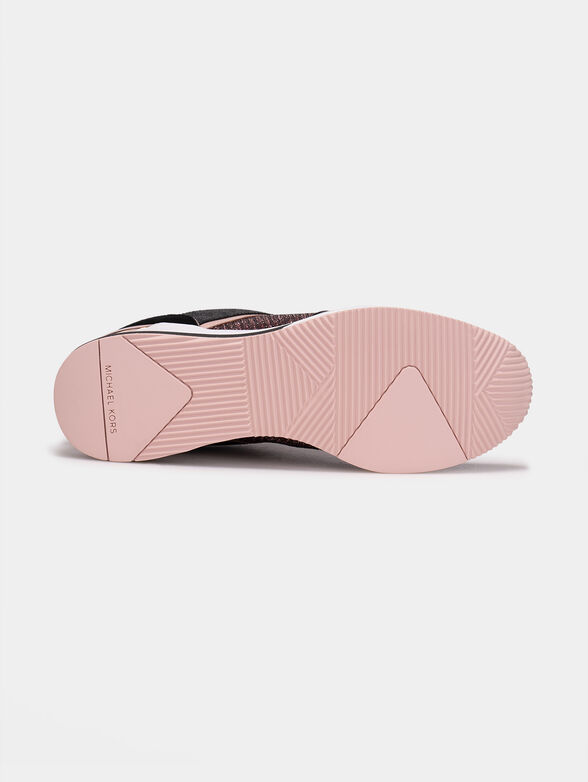 GEORGIE sneakers with shiny threads in rose gold - 5