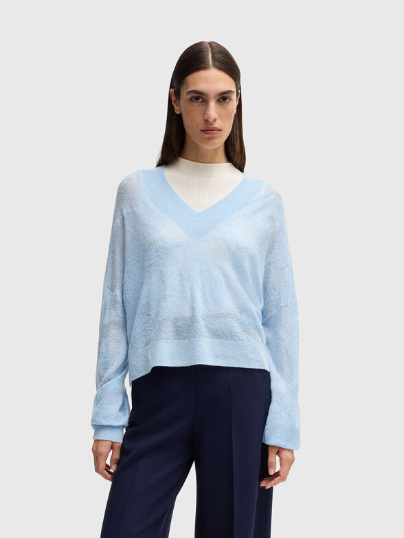V-neck sweater - 1