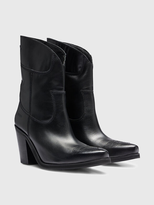 MILEY black heeled boots - 4