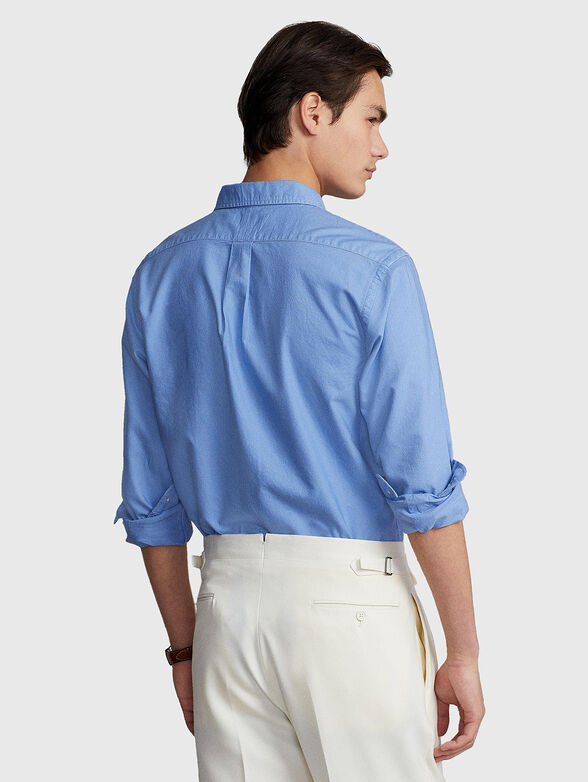 Logo-detail blue shirt  - 3