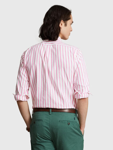 Cotton shirt with striped pattern - 3