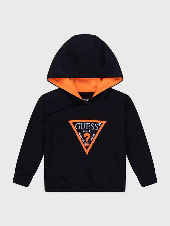 Sweatshirt with hood and logo print - 1