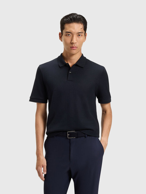 Short sleeve cotton polo shirt - 1