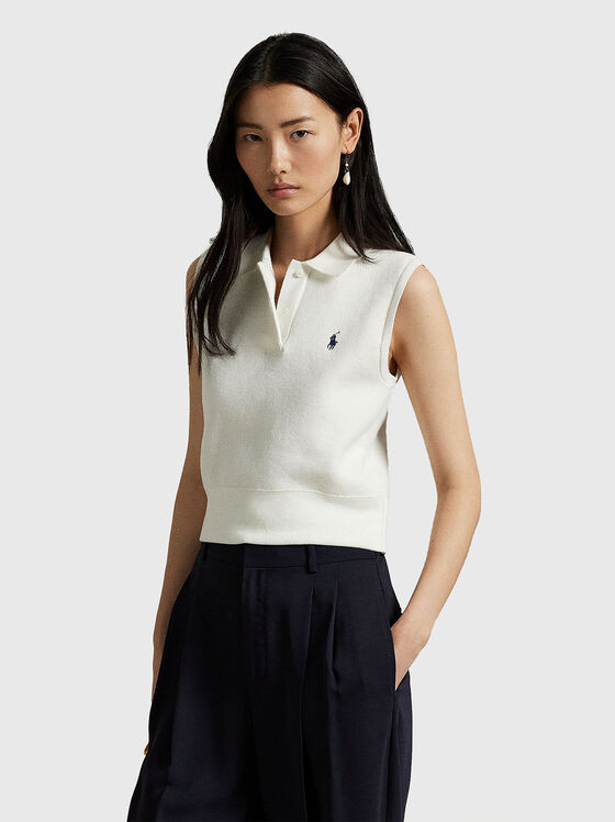 Knitted sleeveless jumper - 1