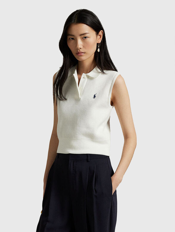Knitted sleeveless jumper - 1