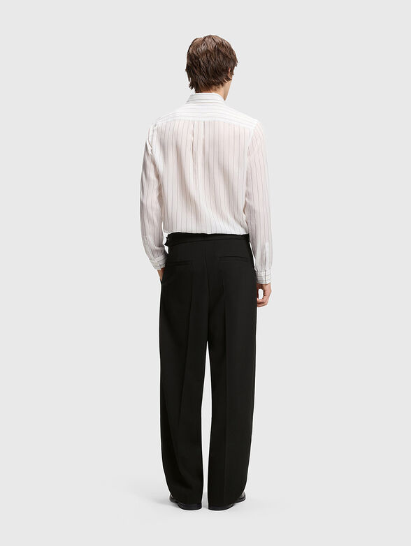 Тrousers with adjustable waistband and wool blend - 2