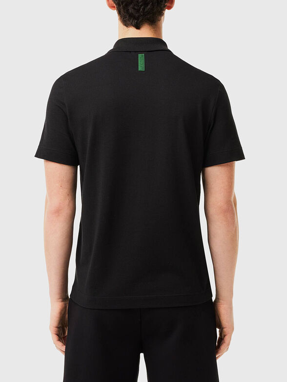 Logo-detail polo shirt in black - 3