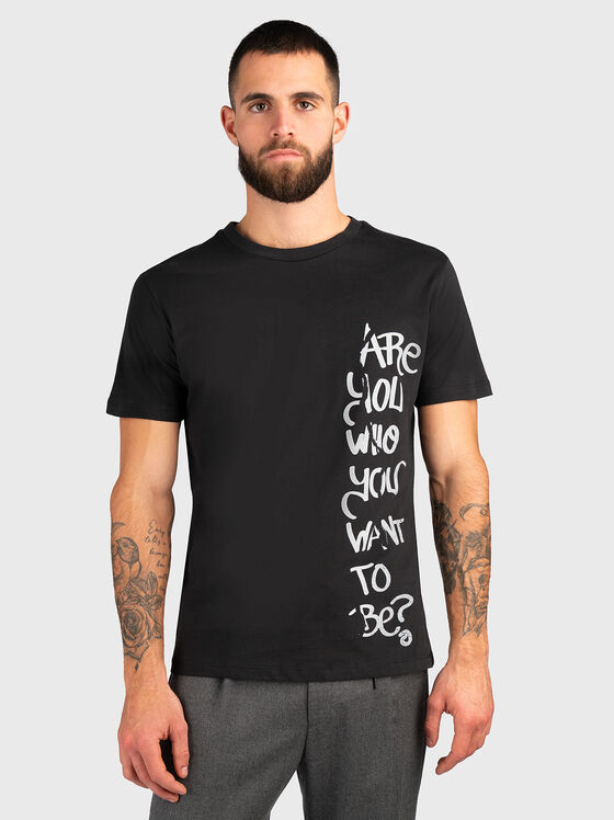 Cotton T-shirt with contrast print - 1