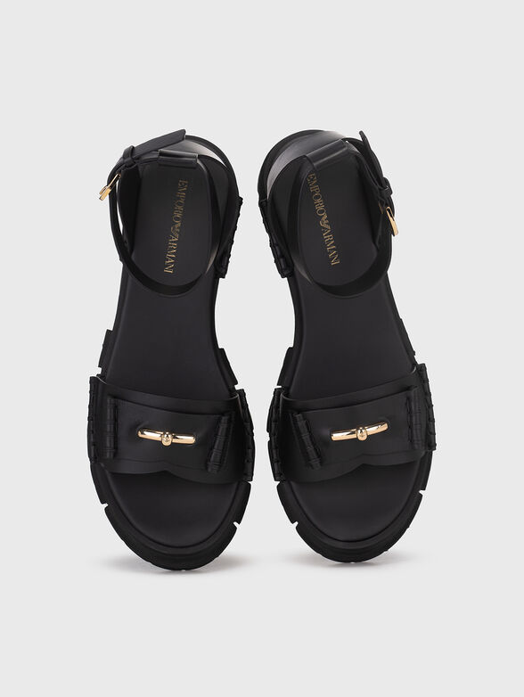 Black leather shoes - 6