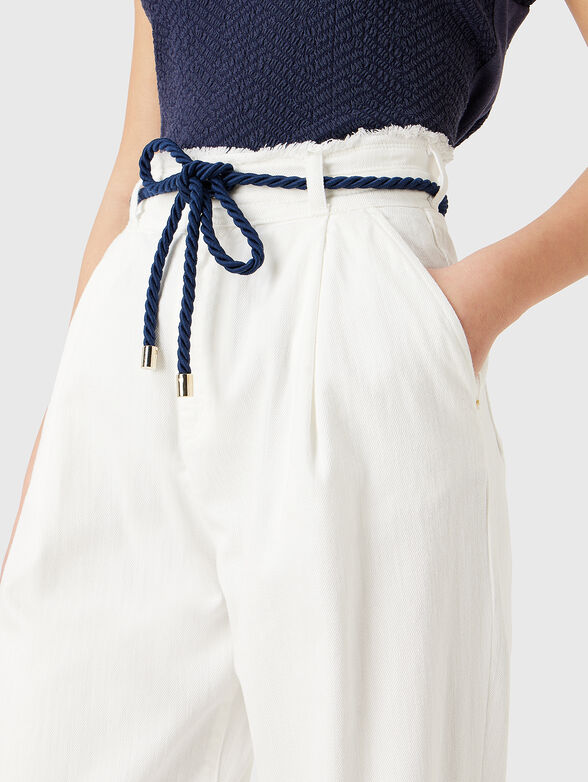 White cotton trousers  - 3