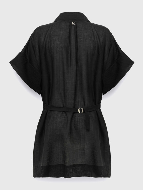 Short sleeved shirt with accent ties - 2