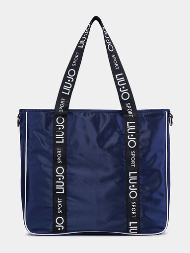Blue shoulder bag with embroidered details - 3