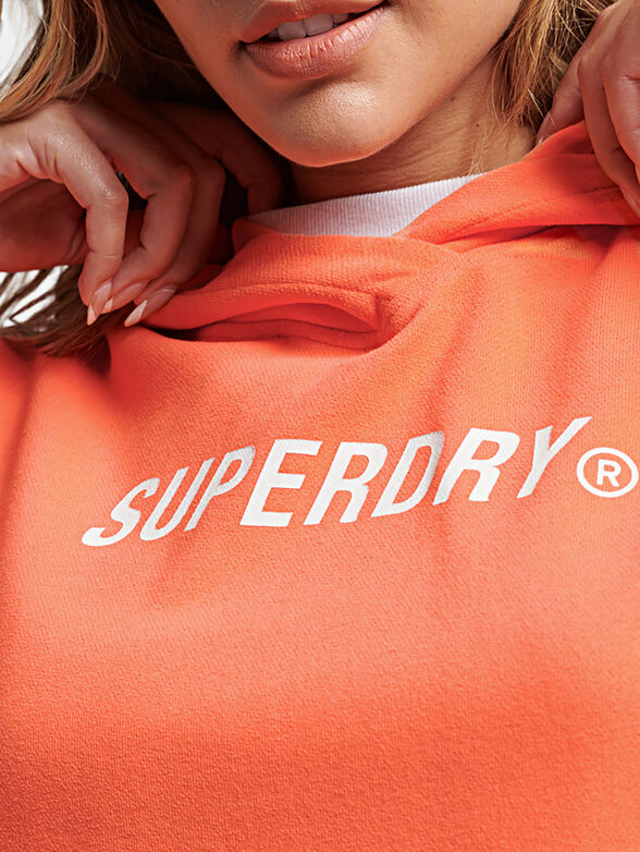 Sweatshirt in orange color with logo - 4
