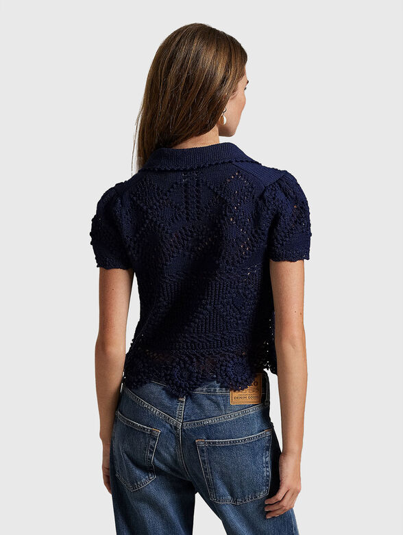 Knitted sweater with short sleeves - 3