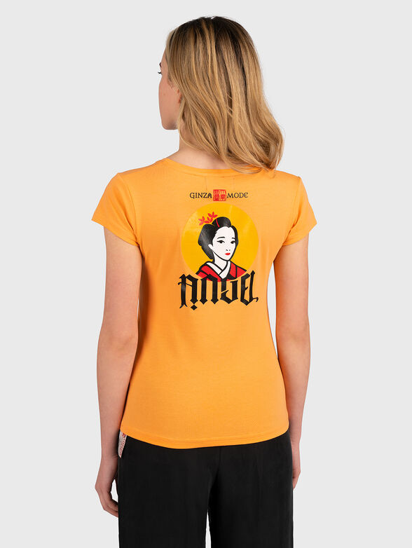 TSL031 orange T-shirt with print - 2