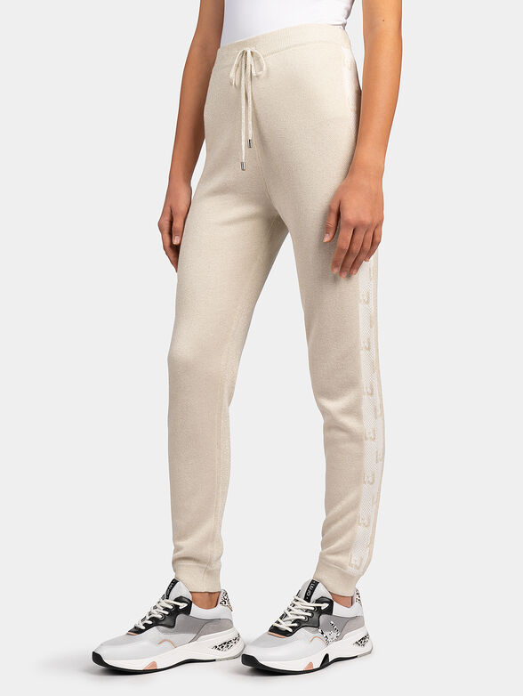 Sports pants with glamorous lurex threads - 1