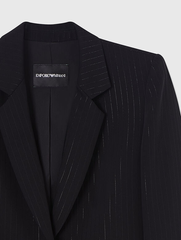 Single-breasted jacket with lurex threads - 4