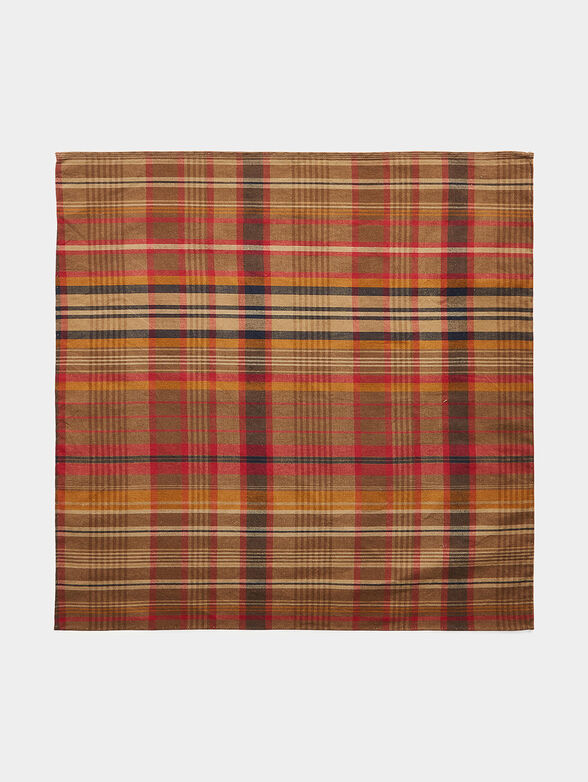 Plaid cotton handkerchief - 1