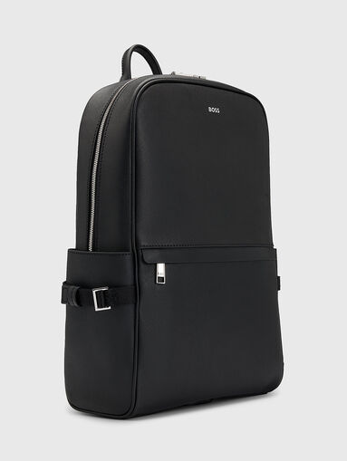ZAIR black backpack with saffiano effect - 4