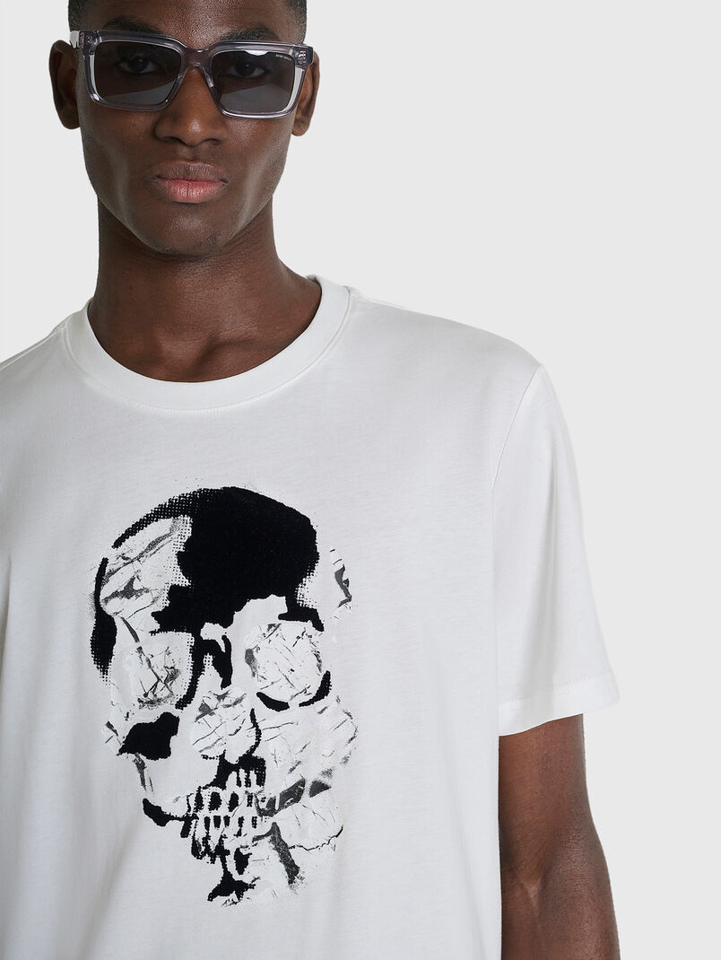 Cotton T-shirt with oval neckline - 3