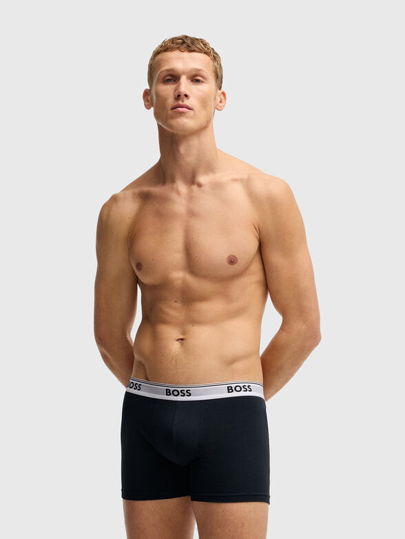 Set of three cotton boxers with logo - 2