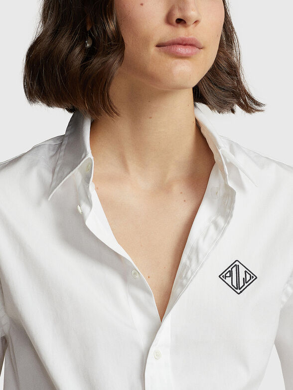 Logo detail cotton shirt - 4