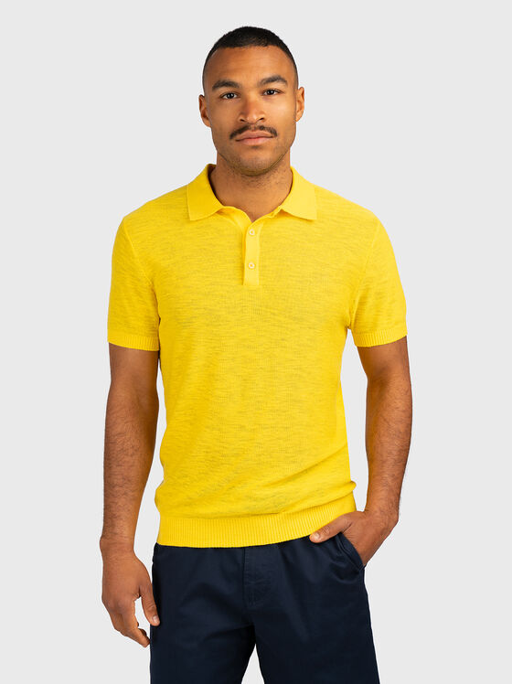 Polo shirt in linen and viscose - 1