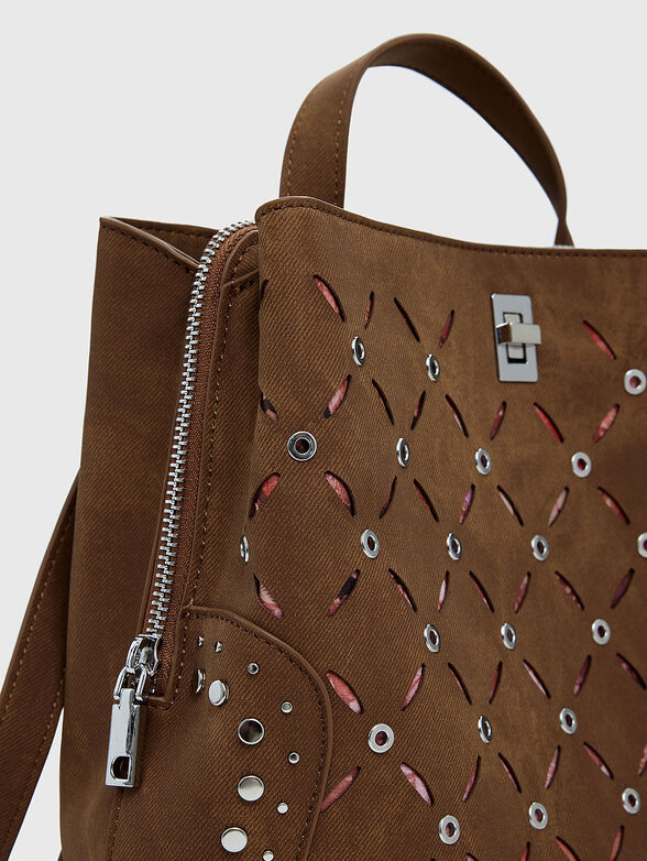 Backpack with perforations and studs - 5