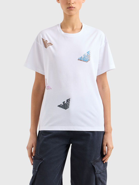 White T-shirt with logo - 1