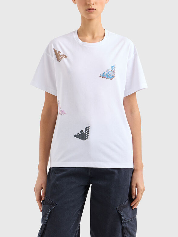 White T-shirt with logo - 1