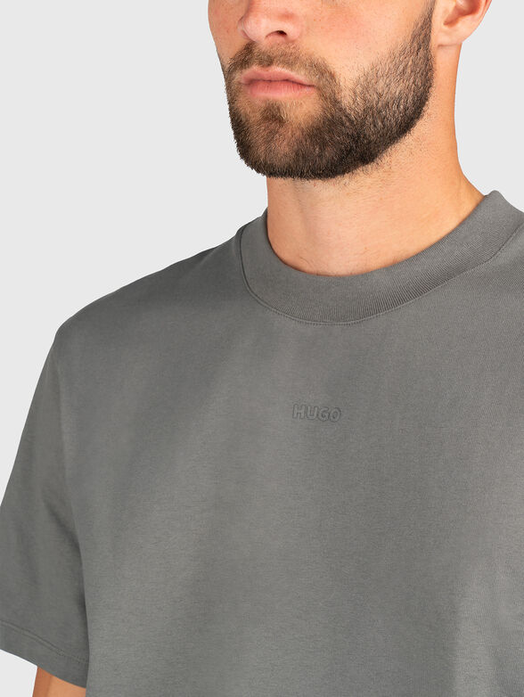 Oversized T-shirt with oval neckline - 4