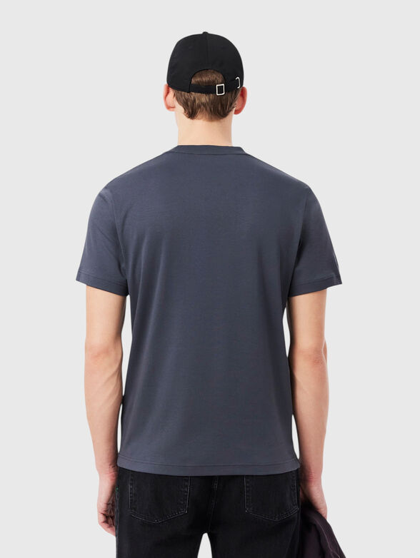 Cotton T-shirt with oval neckline - 3